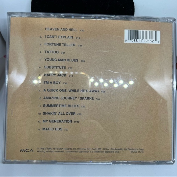 EUC-THE Who - Live at Leeds (CD) 1995, Remastered, MCA MCAD - 11215 - Picture 2 of 6